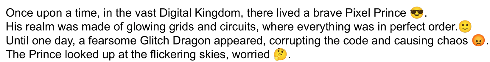 emoji in text example